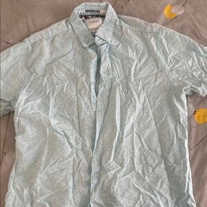 Denim & Flower Blue Casual Button Down Shirt